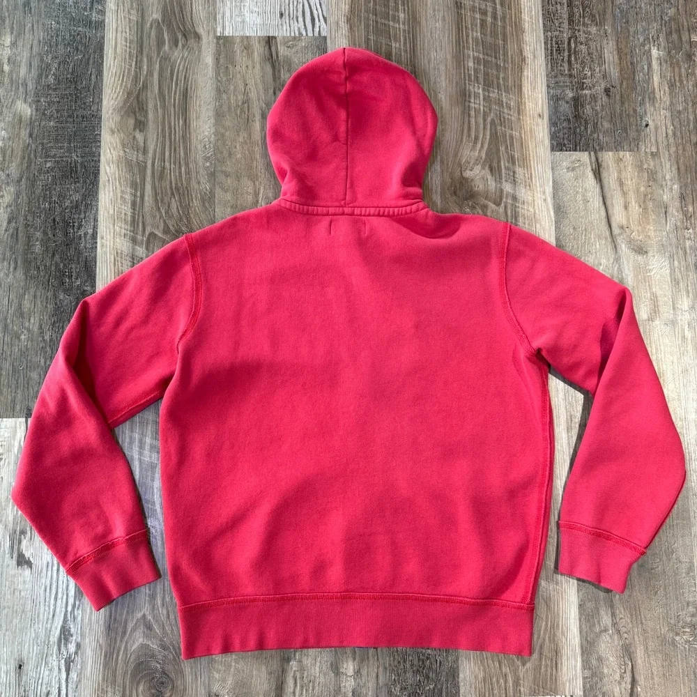 Polo Ralph Lauren Full Zip Fleece Hoodie Red Pony Mens Large L Sweatshirt Preppy